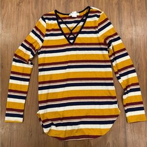 GAZE USA long sleeved striped shirt Size Small